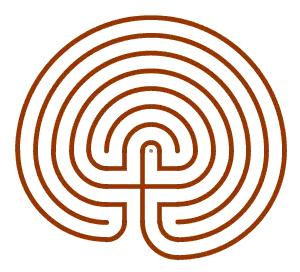 Labyrinth symbol representing personal growth and therapeutic exploration